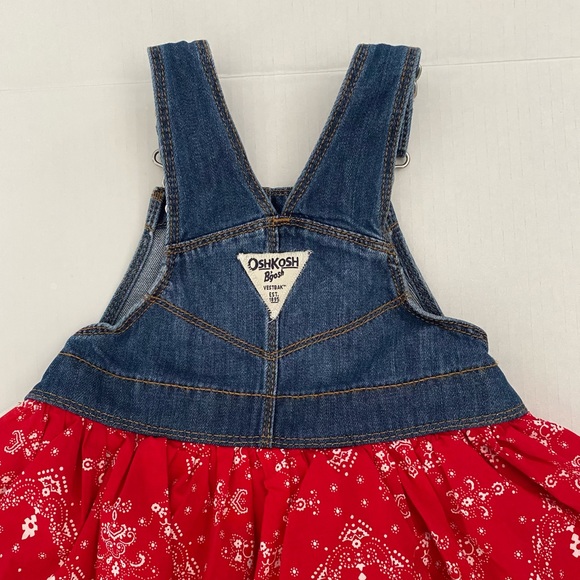 NWT Oshkosh Toddler Girl Denim Printed Tutu Dress - Picture 4 of 6